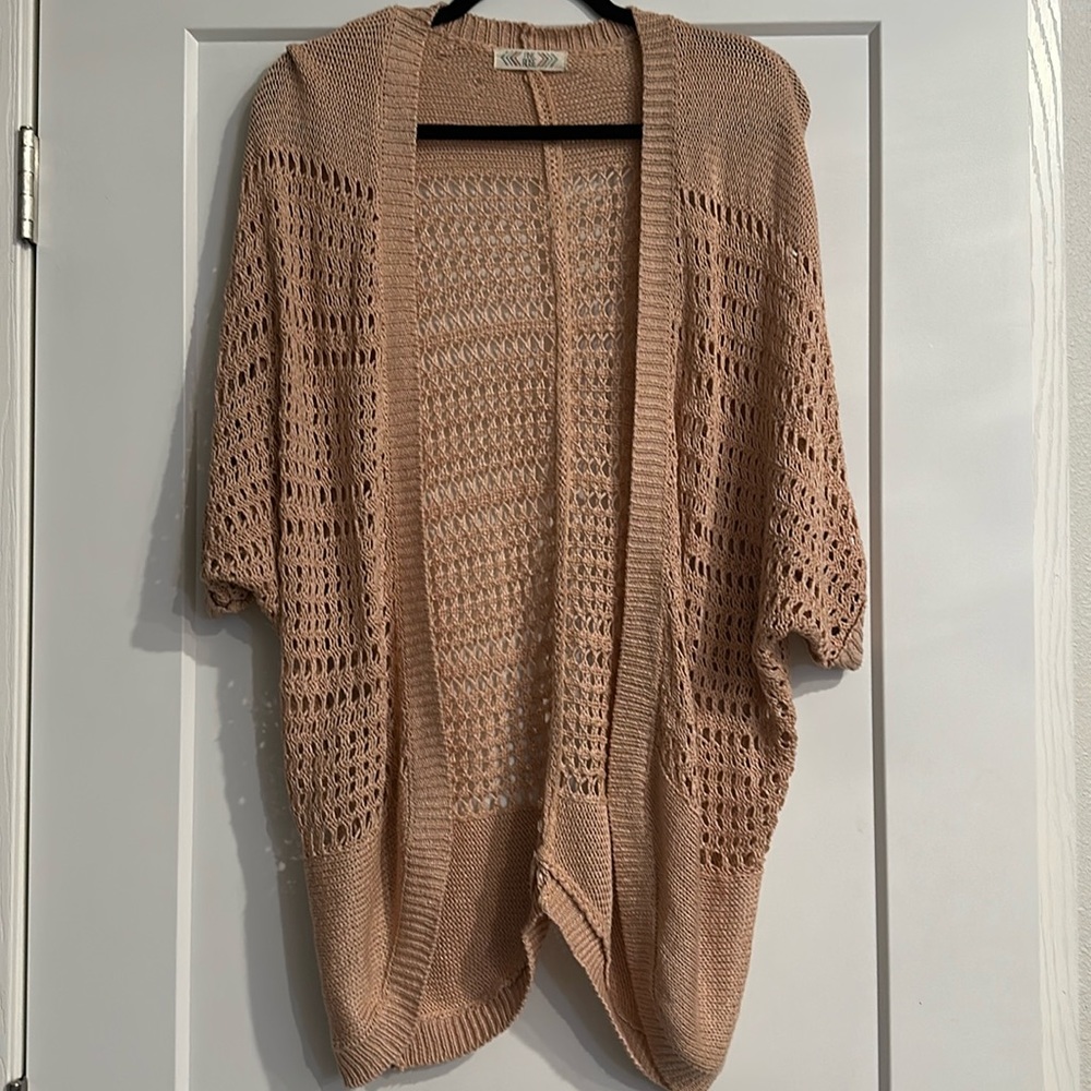 Blush pink half sleeve sweater